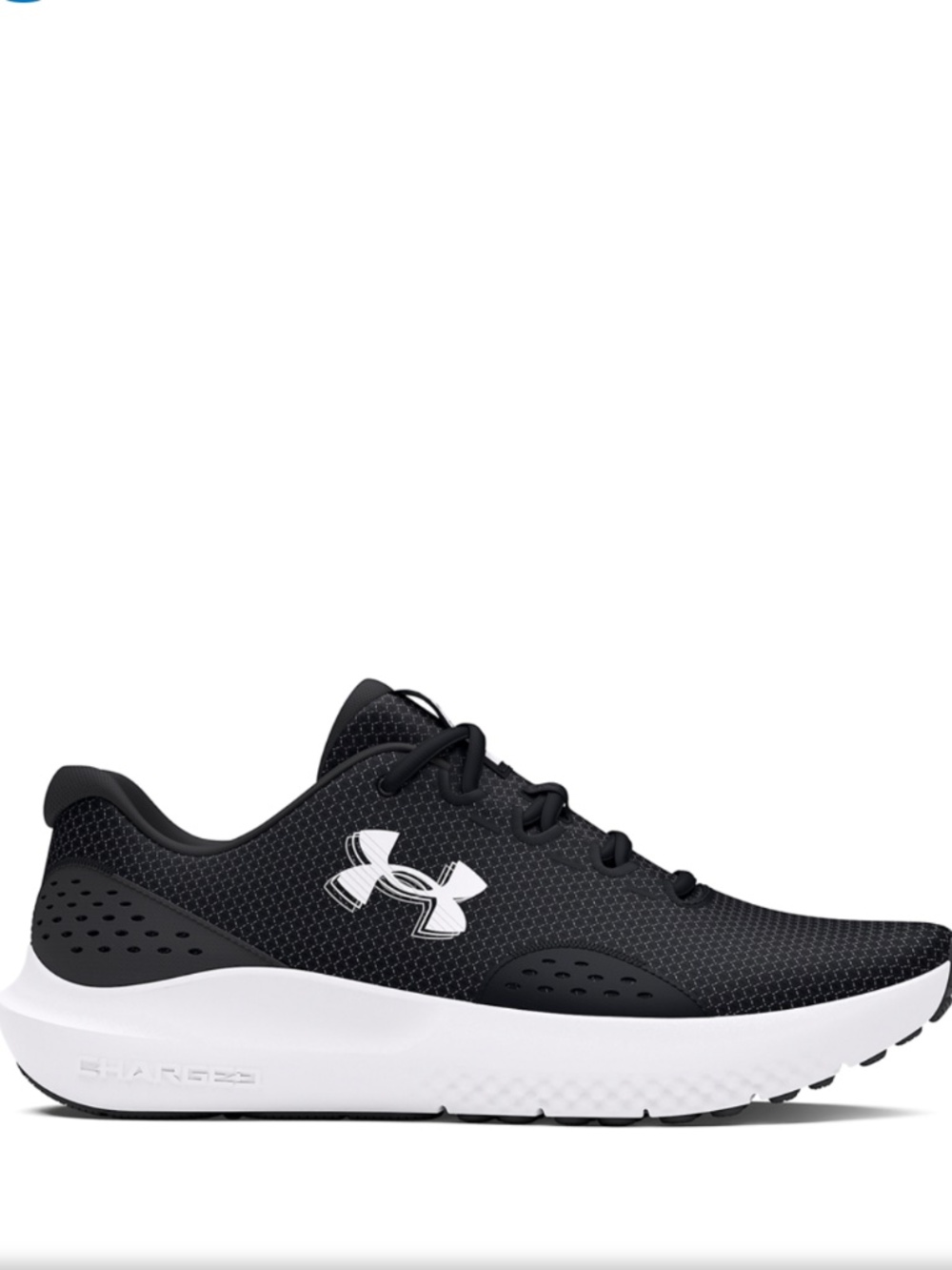 NWT under armour surge 4 running shoes black/white.  6.5